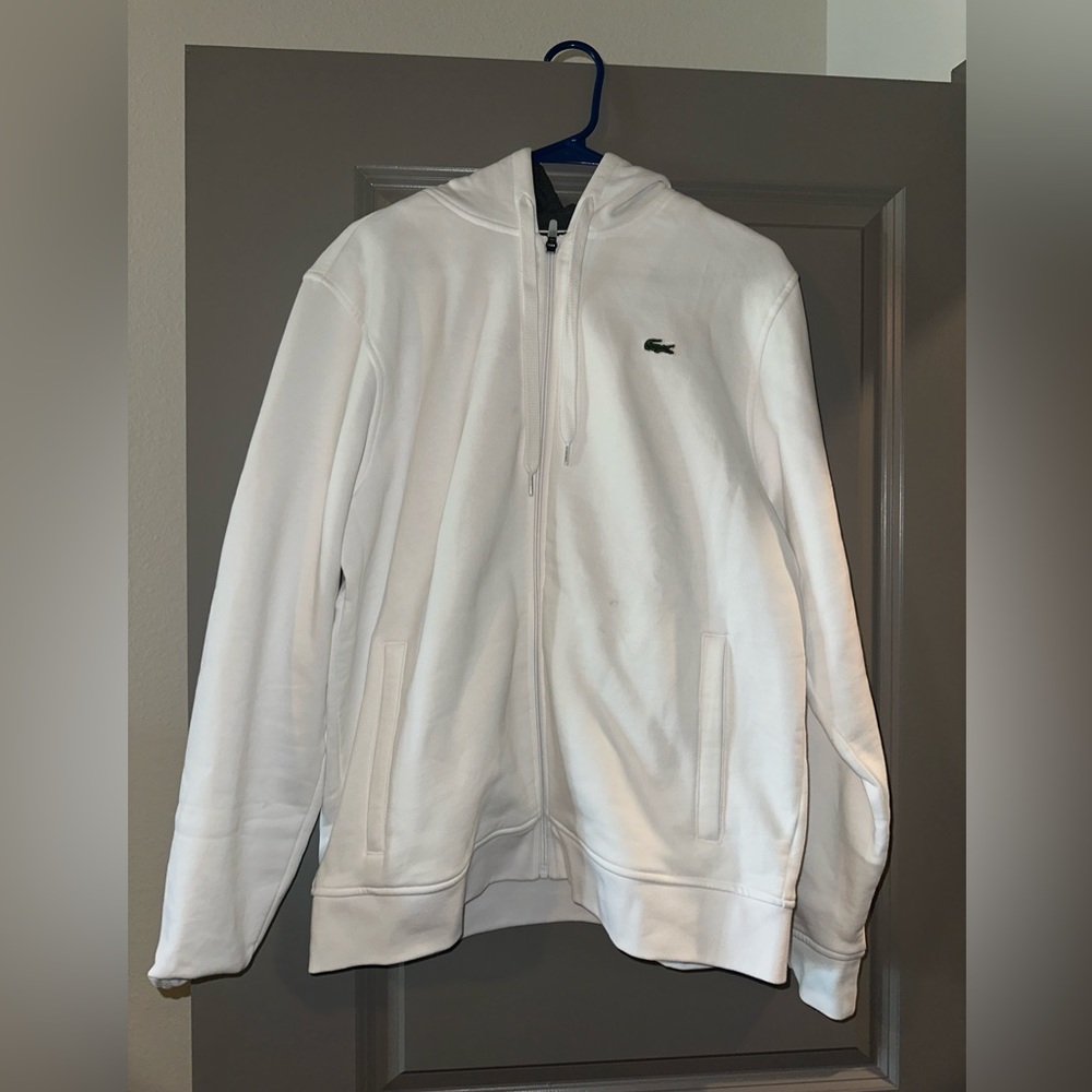White Lacoste Hoodie